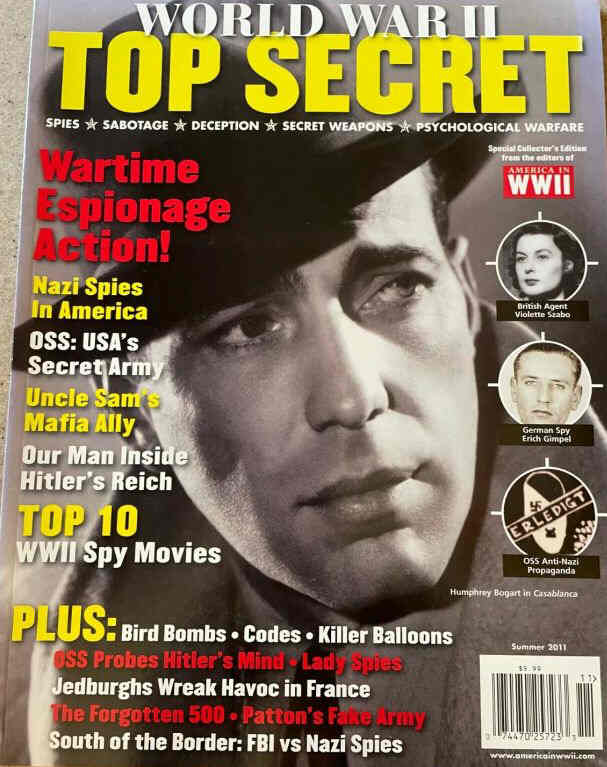 WORLD WAR 2 TOP SECRET magazine side cover Summer 2011