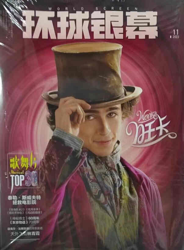WORLD SCREEN (Ch) magazine side cover  November 2023