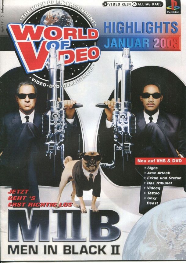 WORLD OF VIDEO magazine side cover  January 2003
