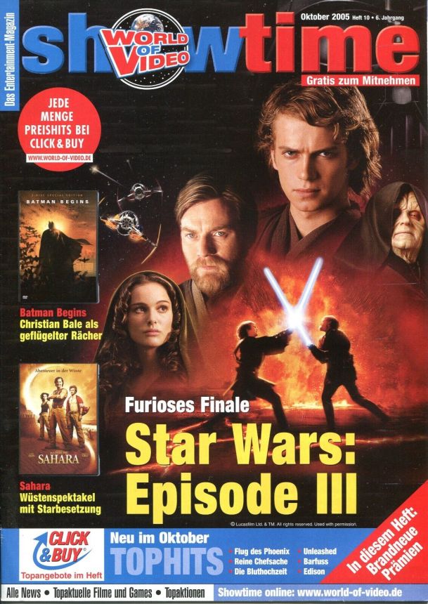 WORLD OF VIDEO magazine side cover  October 2005