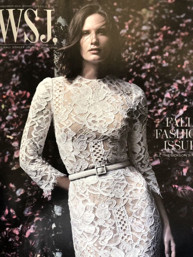 WSJ magazine side cover  September 2013