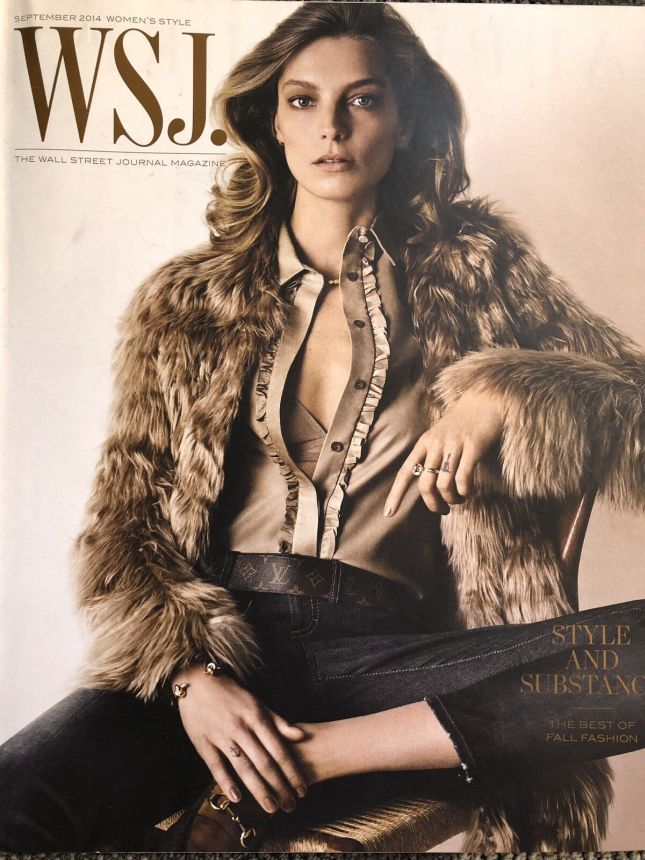 WSJ magazine side cover  September 2014