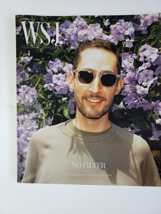 WSJ magazine side cover  October 2018