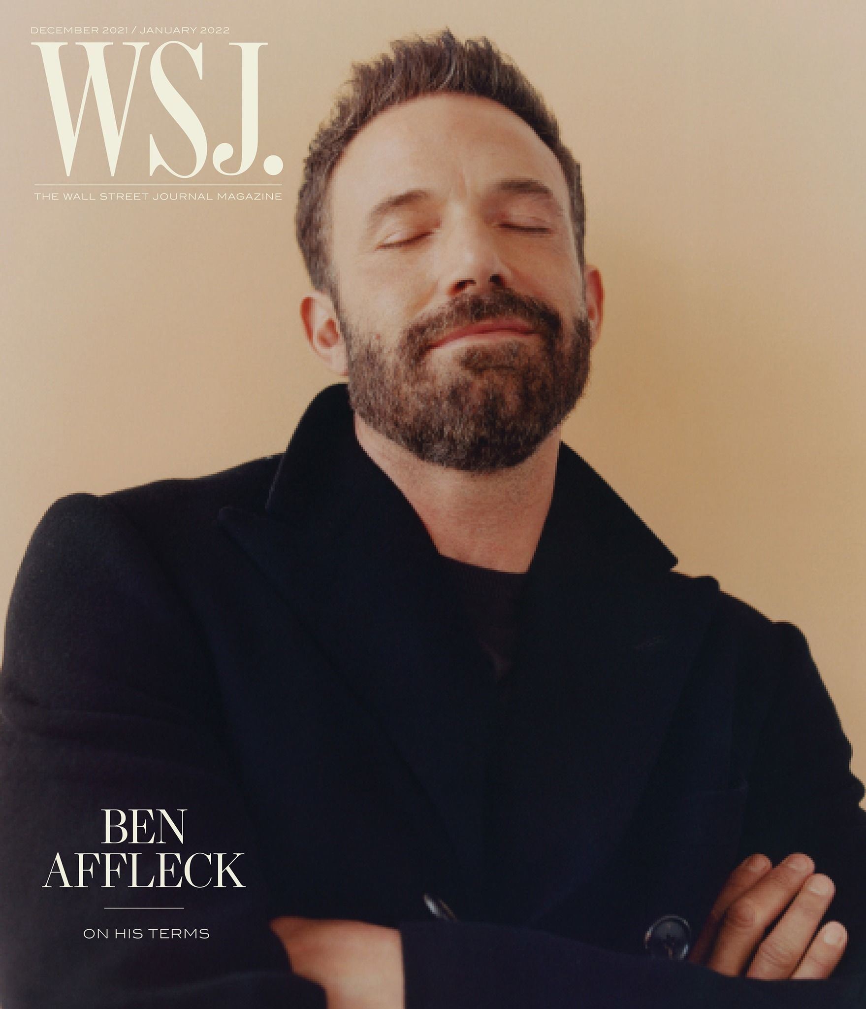 WSJ magazine side cover  December 2021/ January 2022 