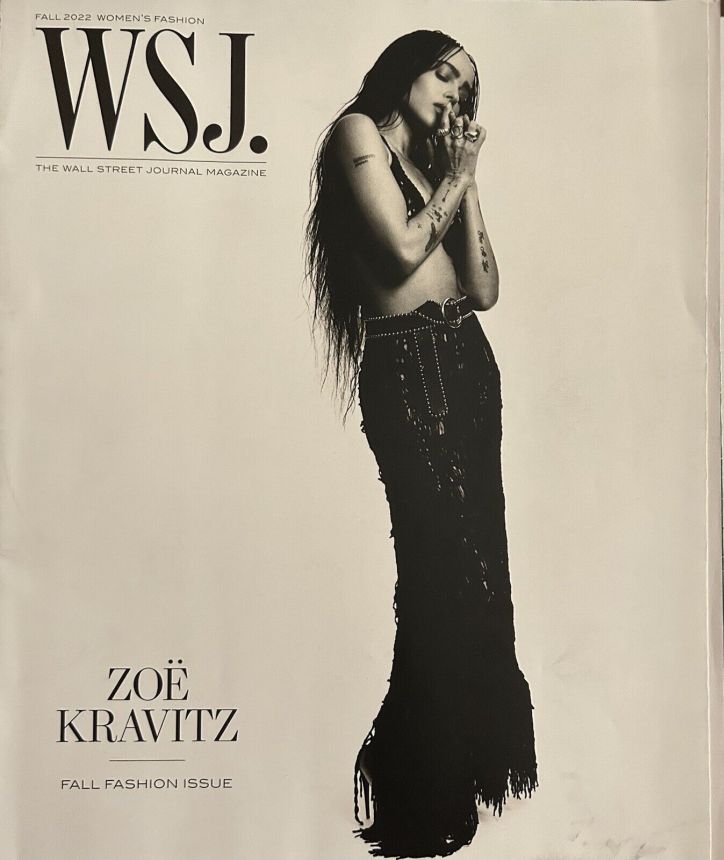 WSJ magazine side cover Fall 2022