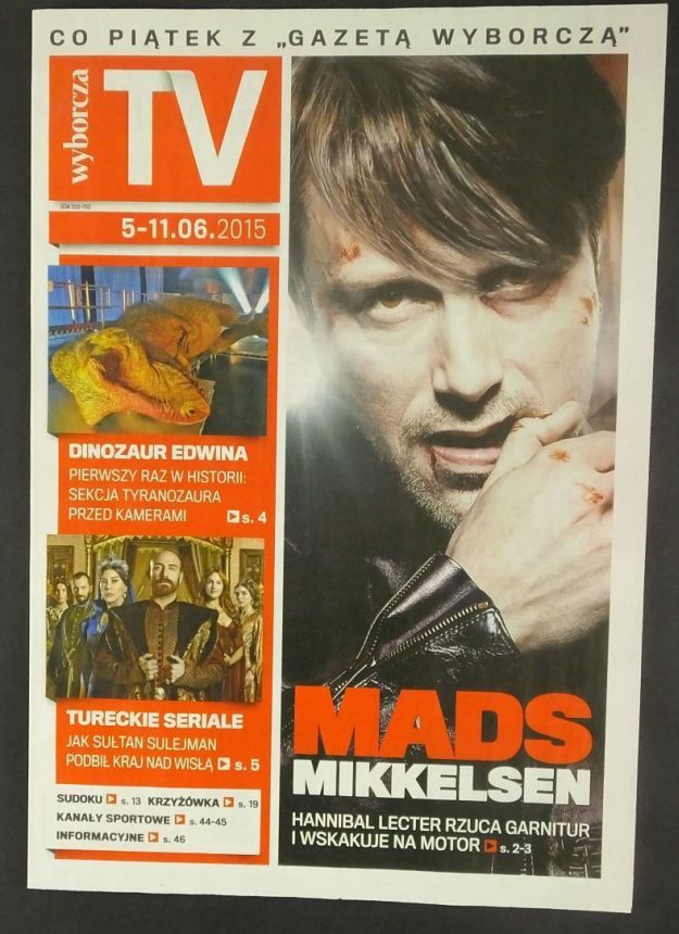 WYBORCZA TV magazine side cover 5 June 2015