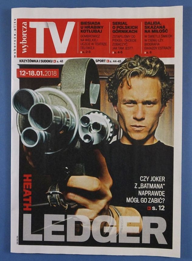 WYBORCZA TV magazine side cover 12 January 2018