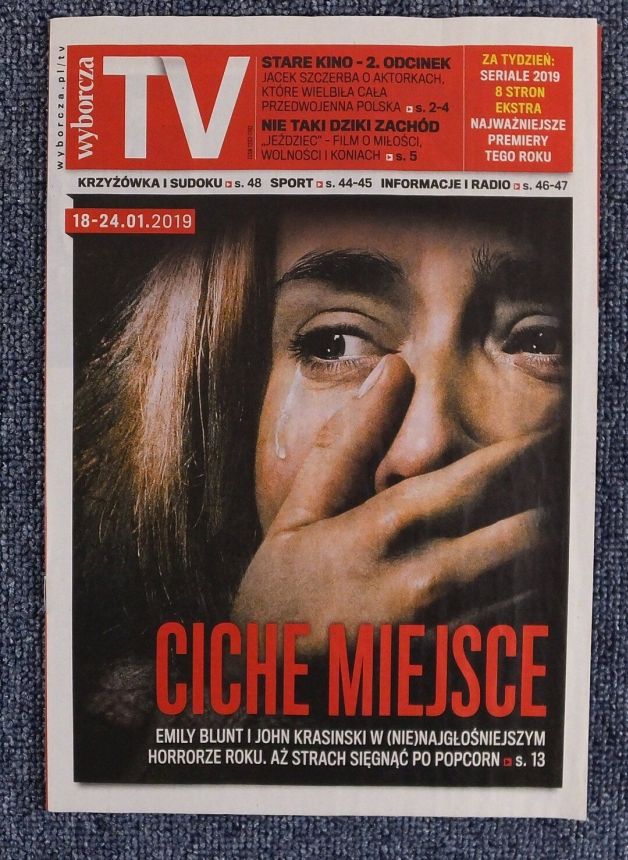 WYBORCZA TV magazine side cover 18 January 2019