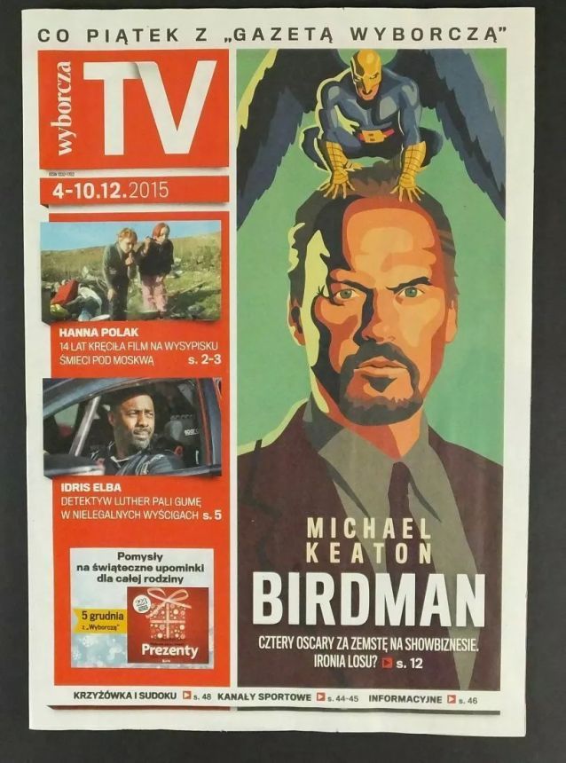 WYBORCZA TV magazine side cover 4 October 2015