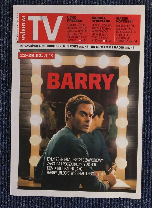 WYBORCZA TV magazine side cover 23 March 2018