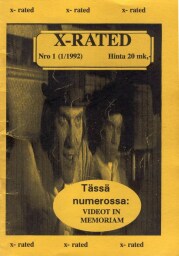 X-RATED (FINLAND) magazine side cover Issue 1  1992