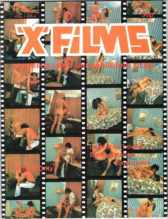 X-FILMS magazine side cover Issue 4  Vol 1 # 4  1970