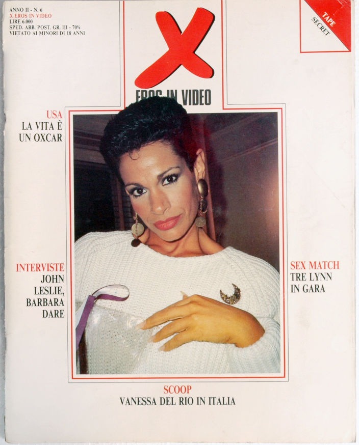 X EROS IN VIDEO magazine side cover Issue 6 September/October 1987