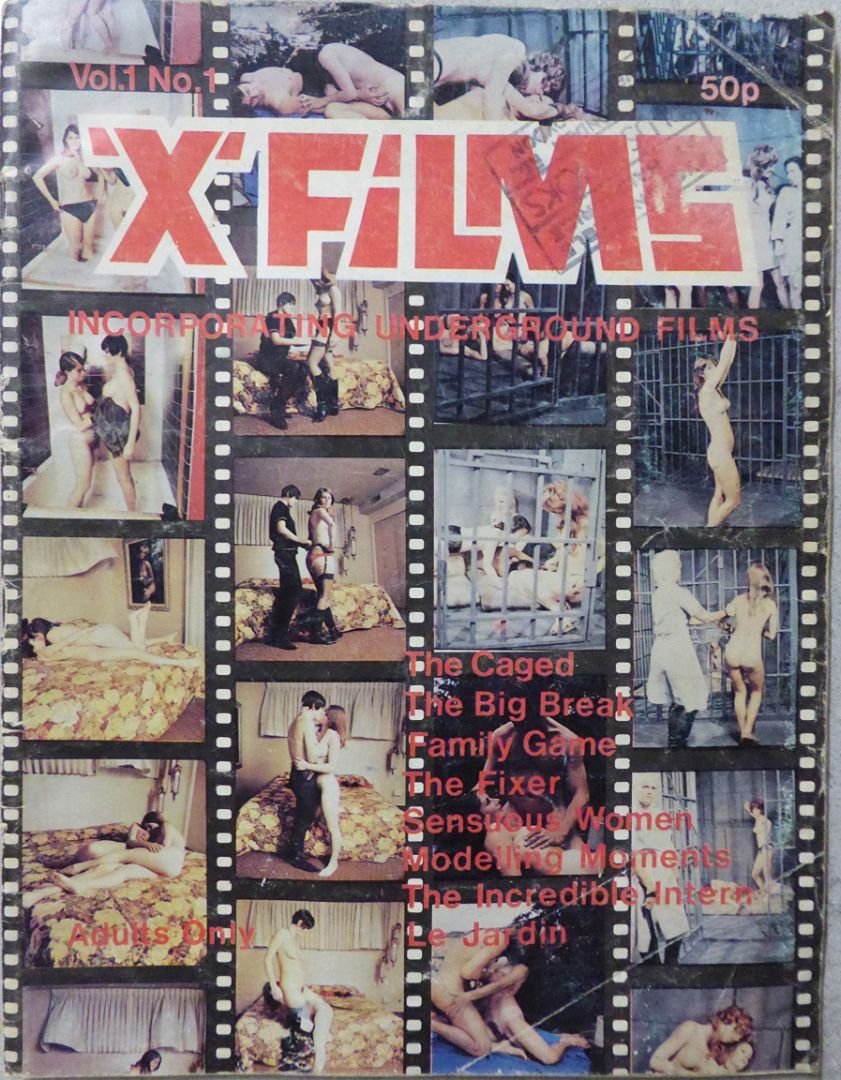 X-FILMS magazine side cover Issue 1  Vol 1 # 1  1970