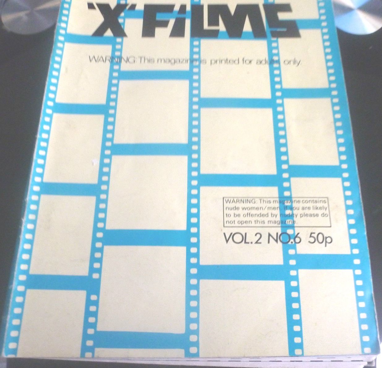 X-FILMS magazine side cover  Vol 2 No 6  1971