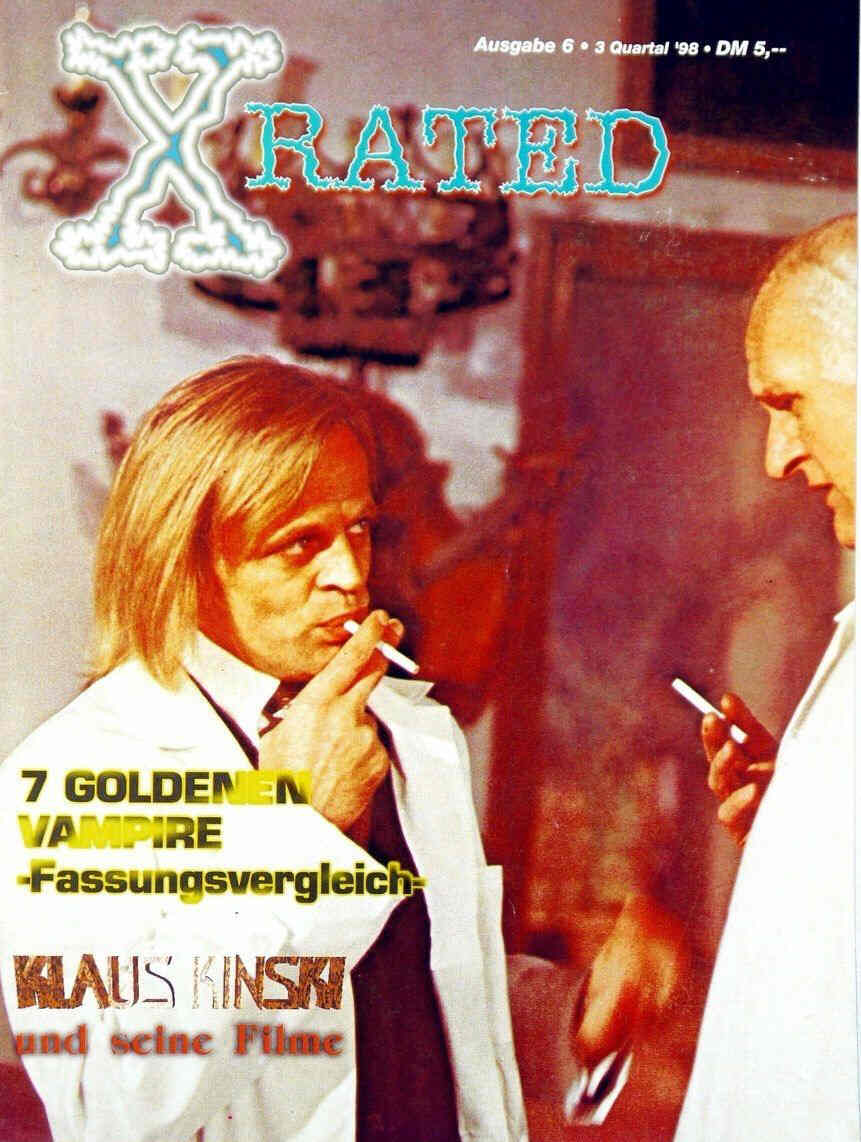 X RATED magazine side cover Issue 6 August 1998