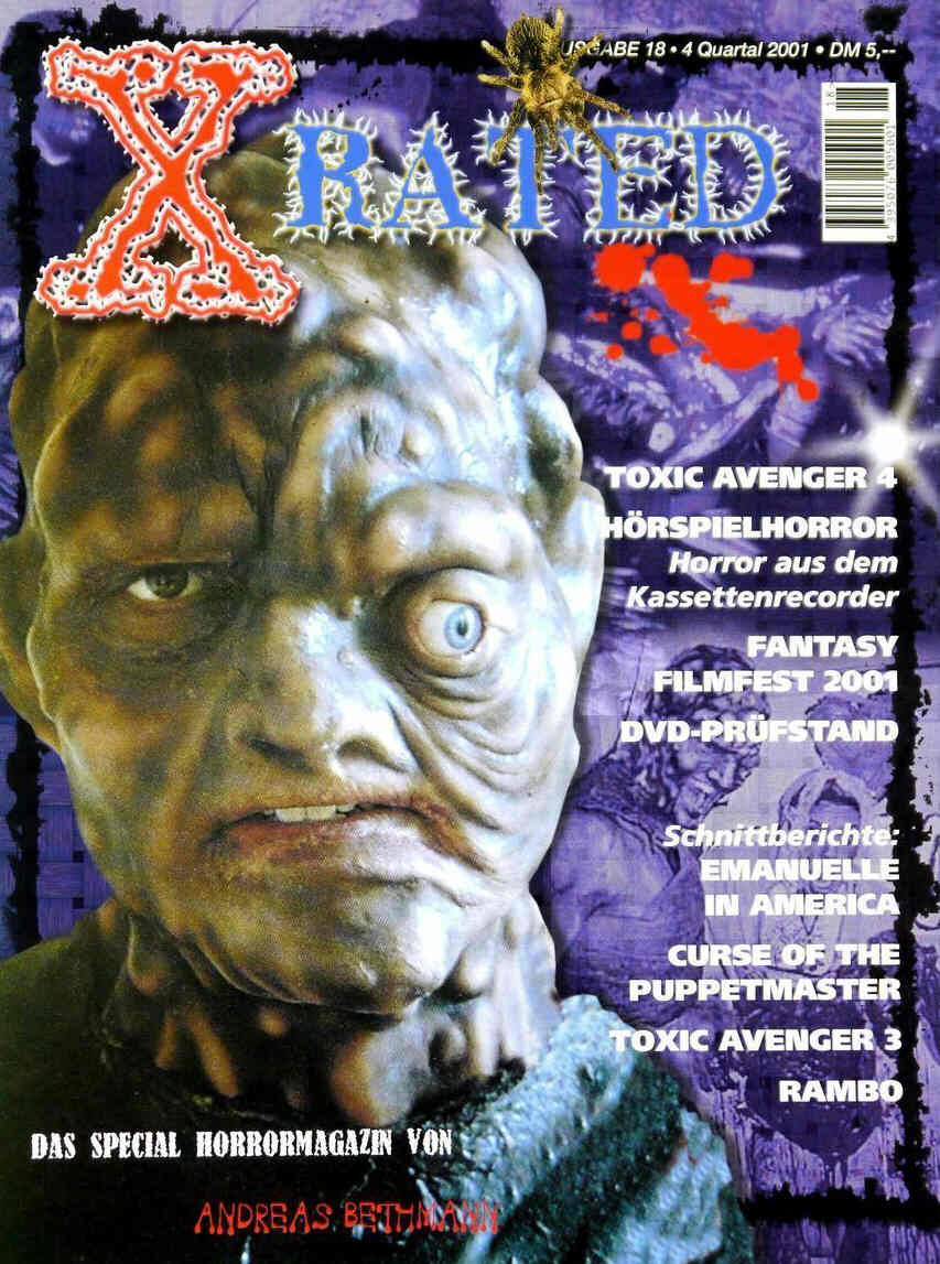 X RATED magazine side cover Issue 18 September 2001