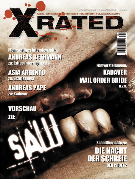 X RATED magazine side cover Issue 38 Fall 2006