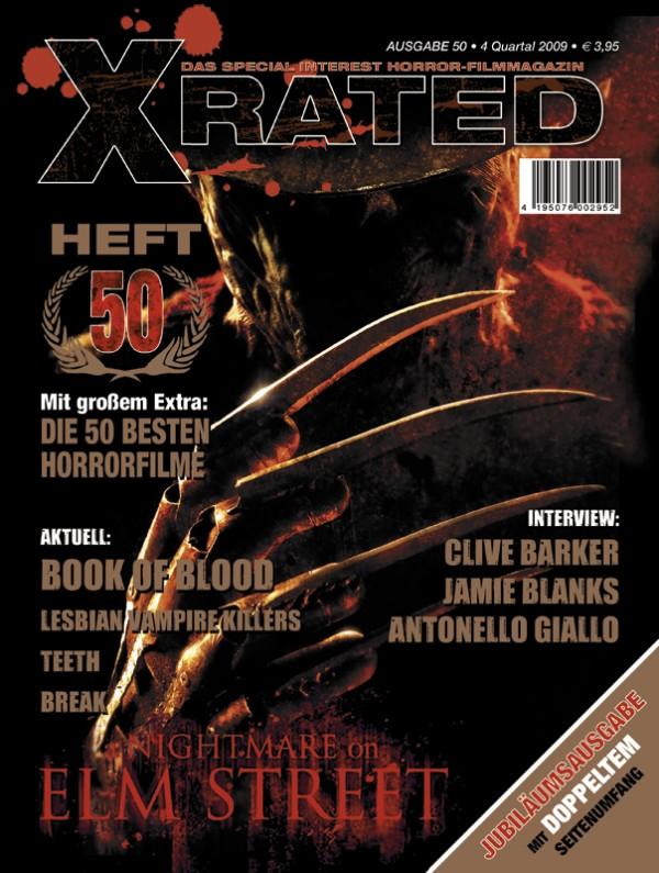 X RATED magazine side cover Issue 50 October/November/December 2009