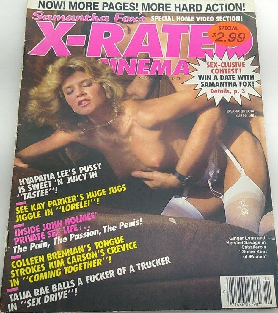X-RATED CINEMA magazine side cover  November 1985
