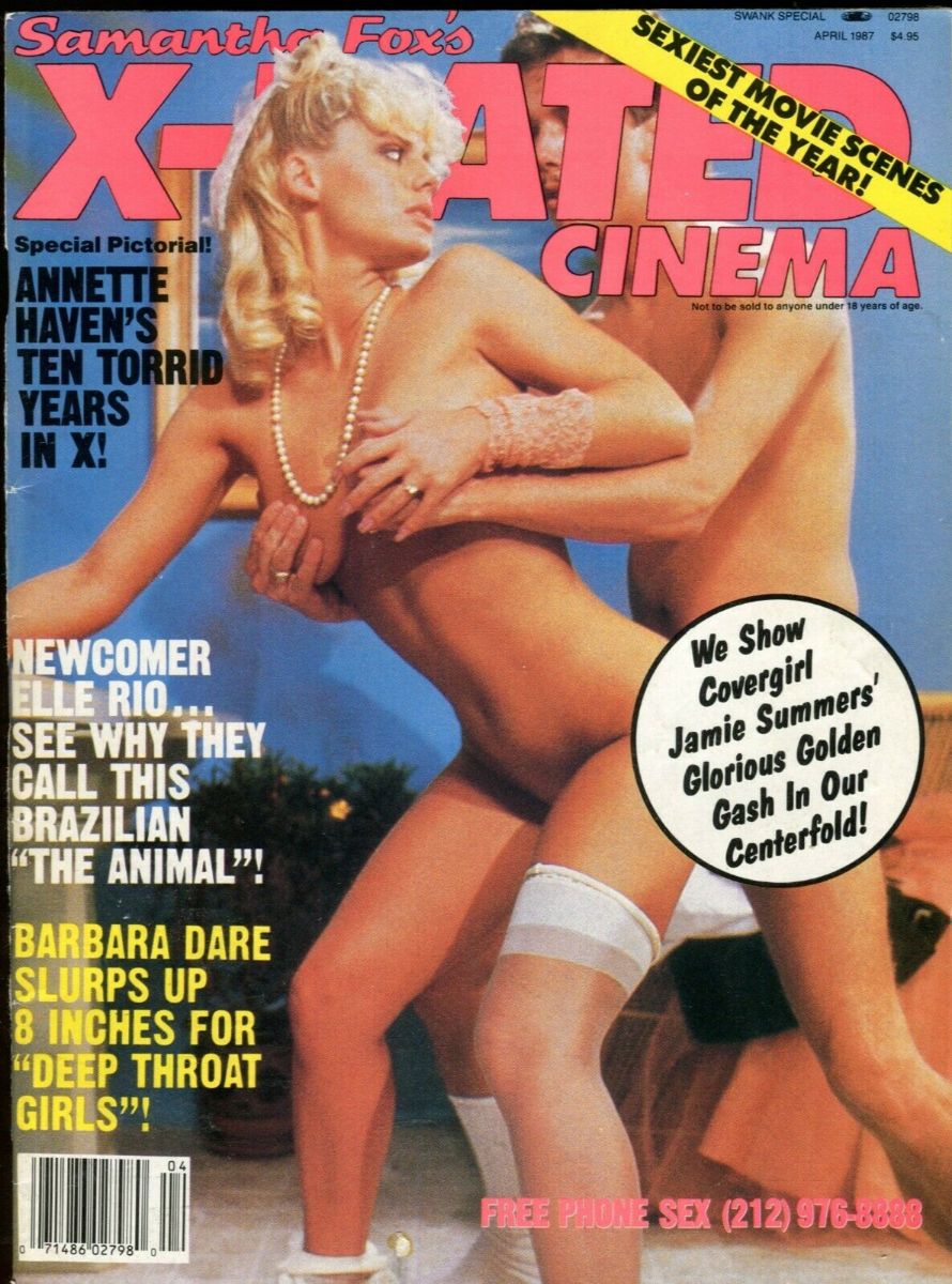 X-RATED CINEMA magazine side cover  April 1987