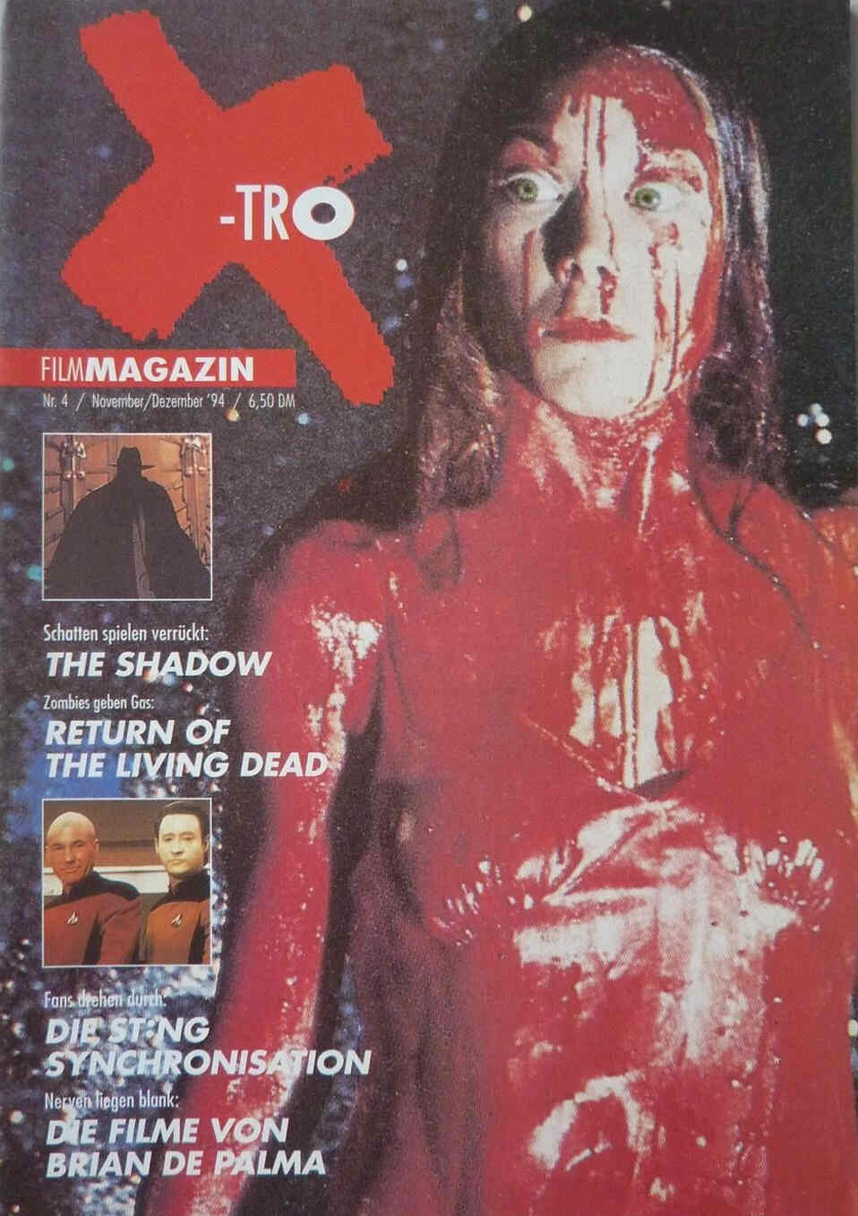 X-TRO magazine side cover Issue 4 November/December 1994