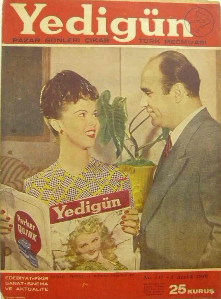 YEDIGUN magazine side cover Issue 717 1 December 1946
