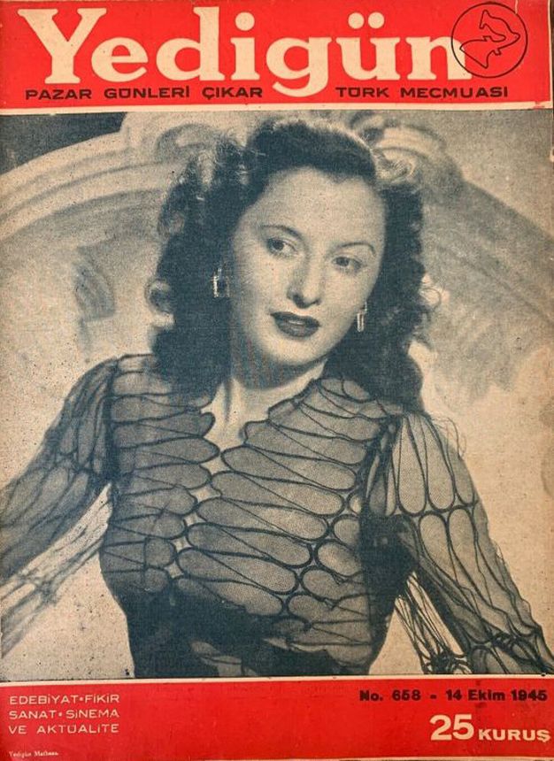 YEDIGUN magazine side cover Issue 658 14 October 1945