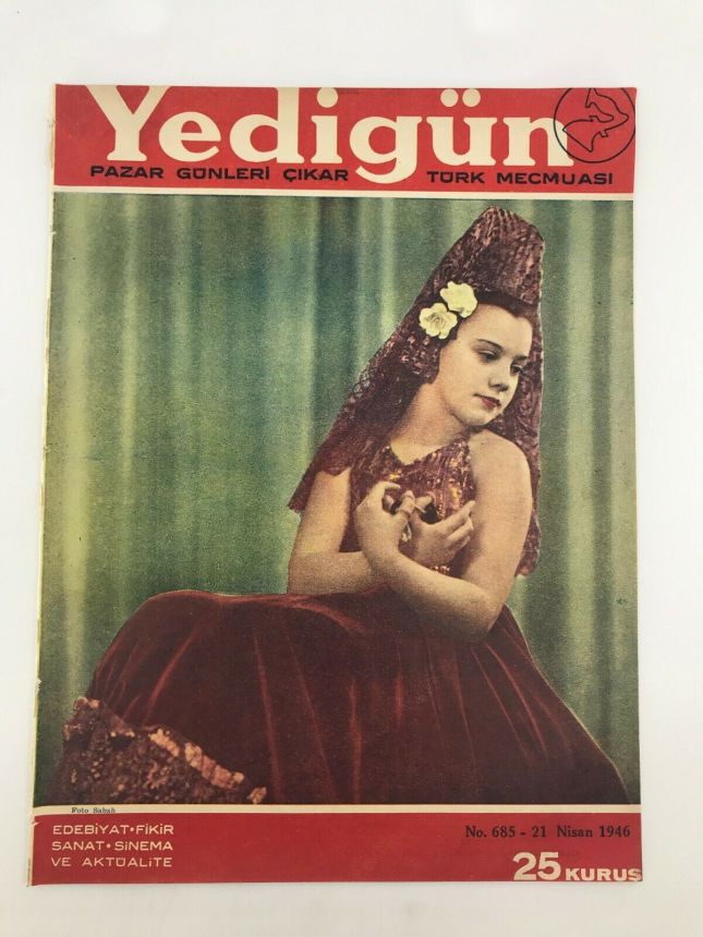 YEDIGUN magazine side cover Issue 685 21 April 1946