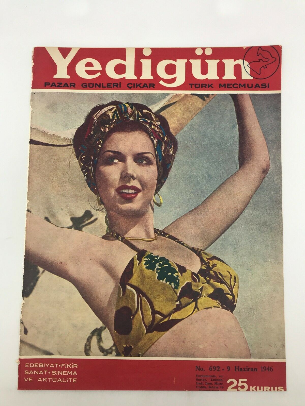 YEDIGUN magazine side cover Issue 692 9 June 1946