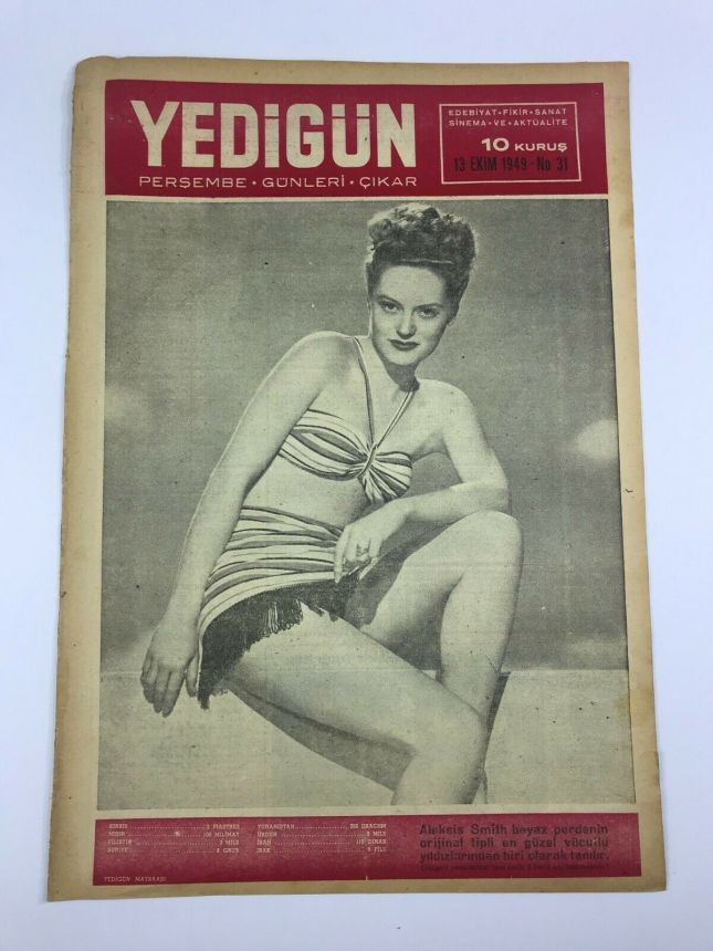 YEDIGUN magazine side cover Issue 31 13 October 1949