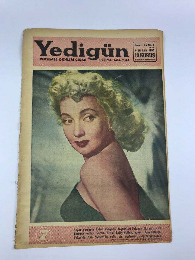 YEDIGUN magazine side cover Issue 4 6 April 1950