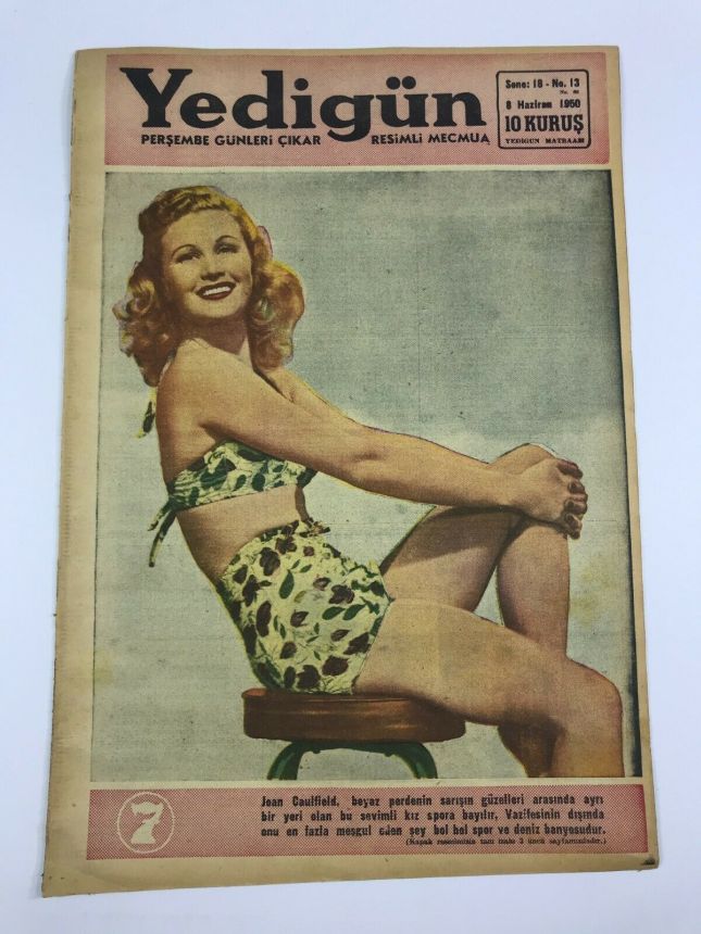 YEDIGUN magazine side cover Issue 13 8 June 1950