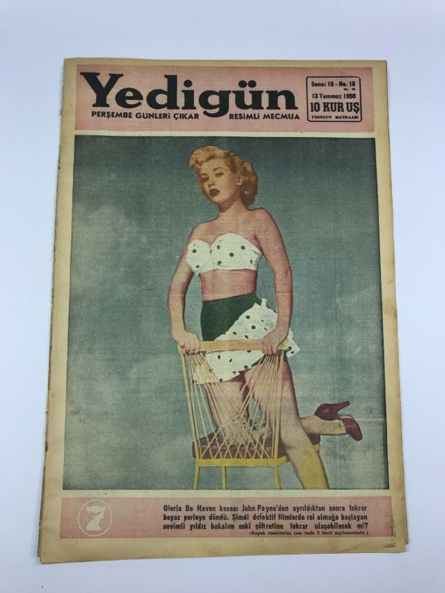 YEDIGUN magazine side cover Issue 18 13 July 1950