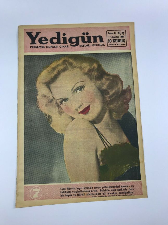 YEDIGUN magazine side cover Issue 23 17 August 1950
