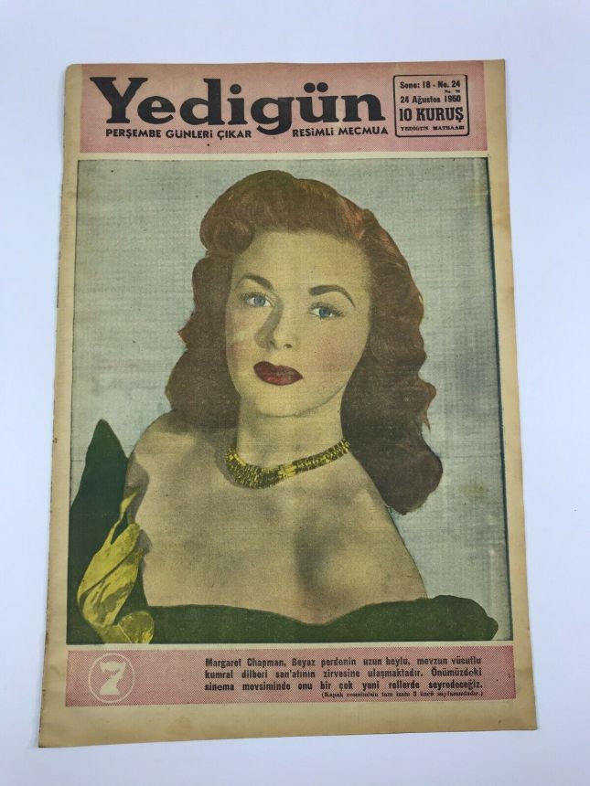 YEDIGUN magazine side cover Issue 24 24 August 1950