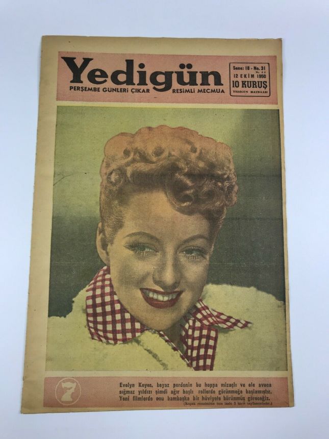 YEDIGUN magazine side cover Issue 31 12 October 1950