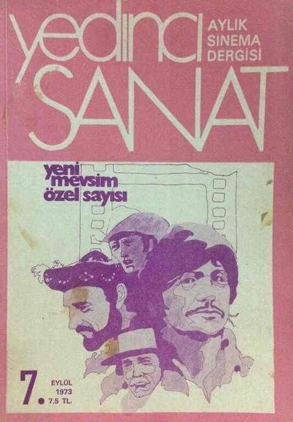YEDINCI SANAT magazine side cover Issue 7  September 1973