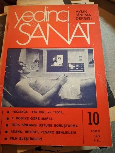 YEDINCI SANAT magazine side cover Issue 10  December 1973