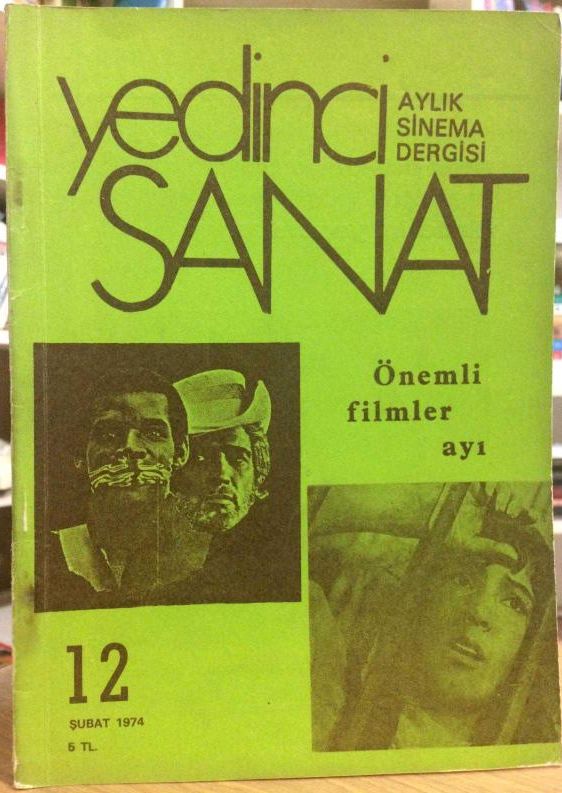 YEDINCI SANAT magazine side cover Issue 12   1974