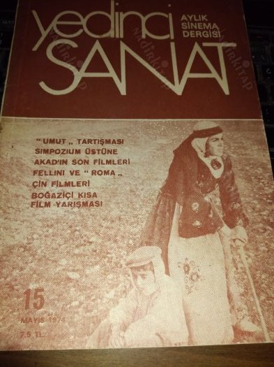 YEDINCI SANAT magazine side cover Issue 15 June 1974