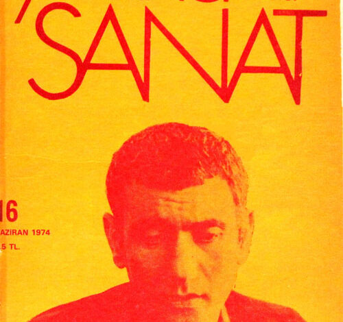 YEDINCI SANAT magazine side cover Issue 16   1974