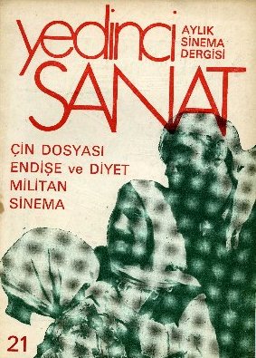 YEDINCI SANAT magazine side cover Issue 21 December 1974