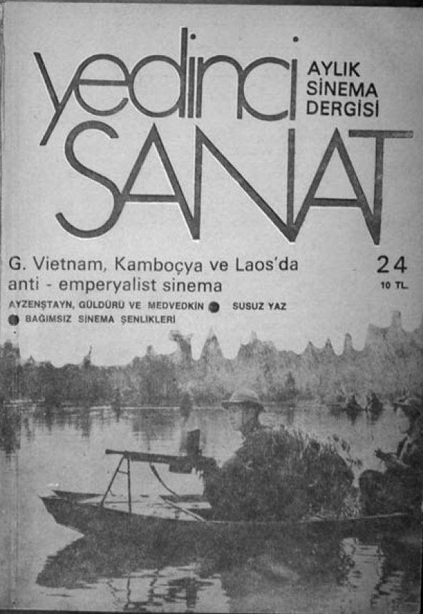YEDINCI SANAT magazine side cover Issue 24  June 1975