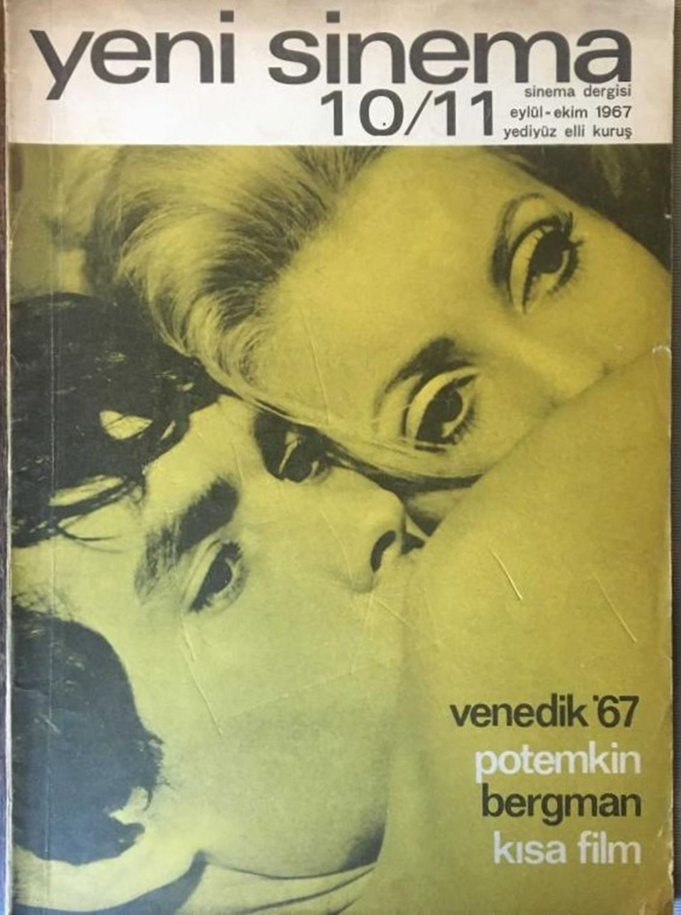 YENI SINEMA magazine side cover Issue 10/11 September/October 1967