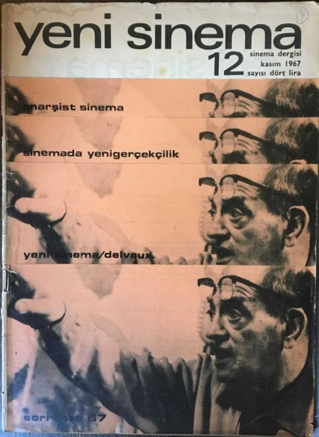 YENI SINEMA magazine side cover Issue 12 November 1967