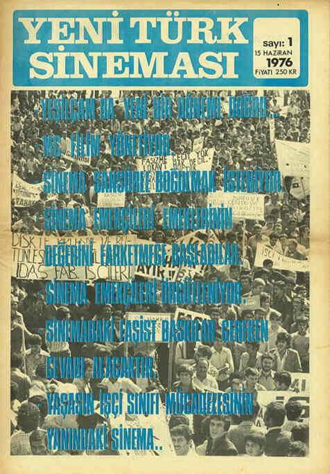 YENI TURK SINEMA magazine side cover Issue 1 1 June 1976