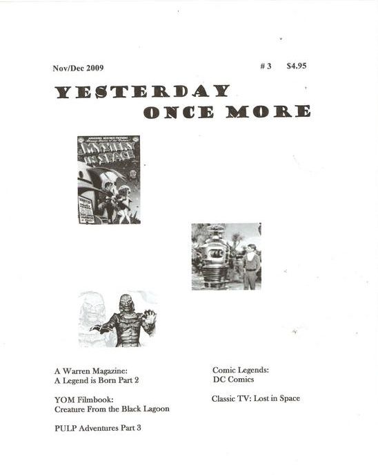 YESTERDAY ONCE MORE magazine side cover Issue 3 November/December 2009