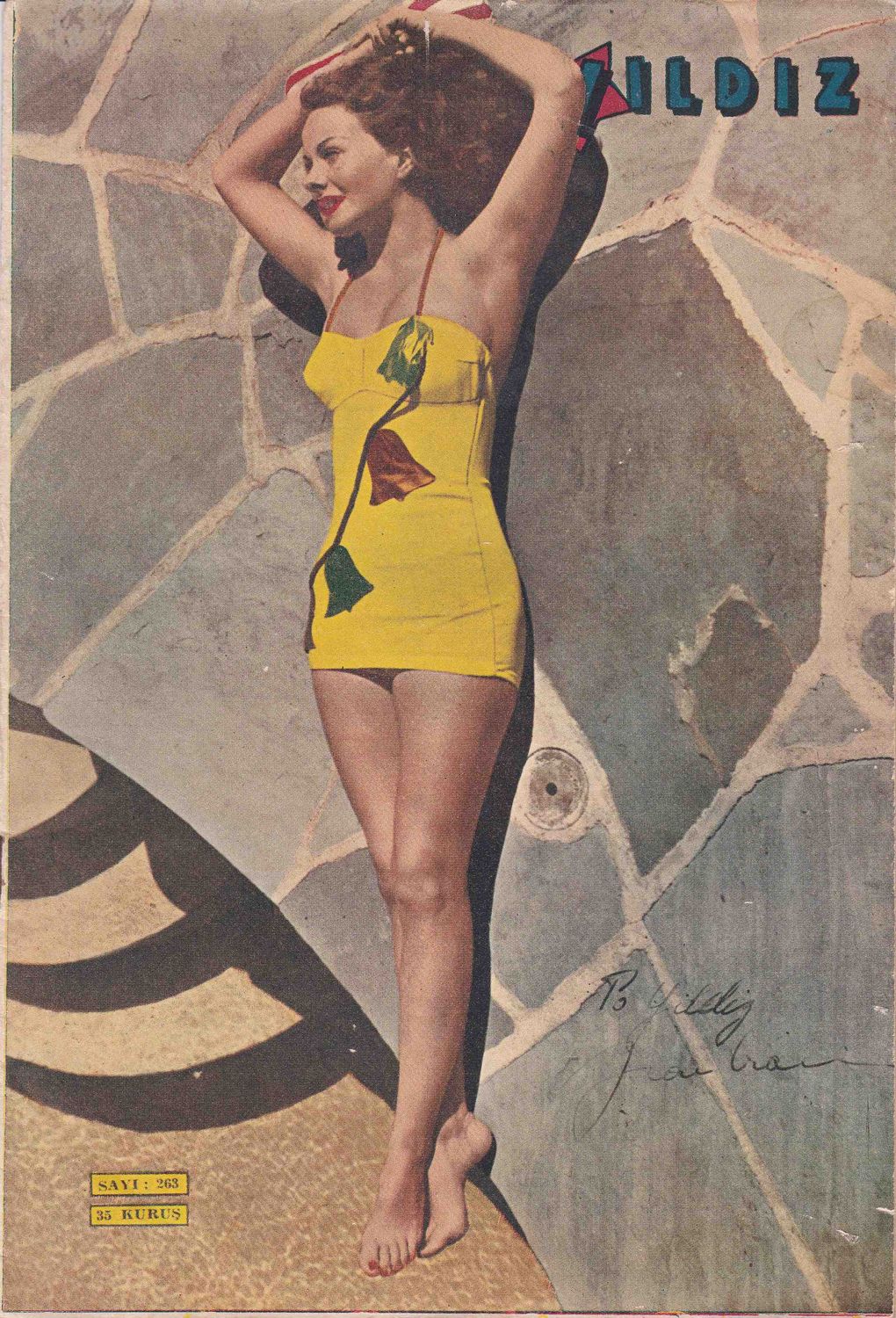 YILDIZ magazine side cover Issue 263 15 April 1950