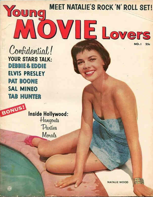 YOUNG MOVIE LOVERS magazine side cover Issue 1  1957